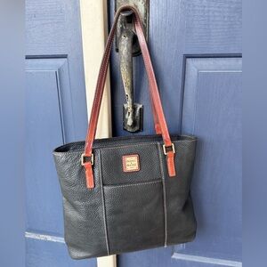 Dooney & Bourke Black and Brown Leather Tote